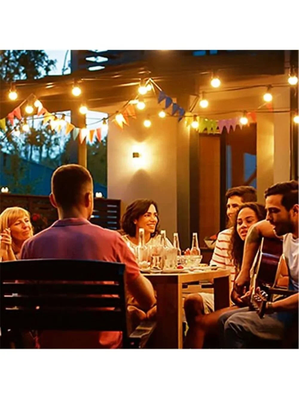 Outdoor String Lights Waterproof, 100FT LED Patio Lights with 53 Shatterproof